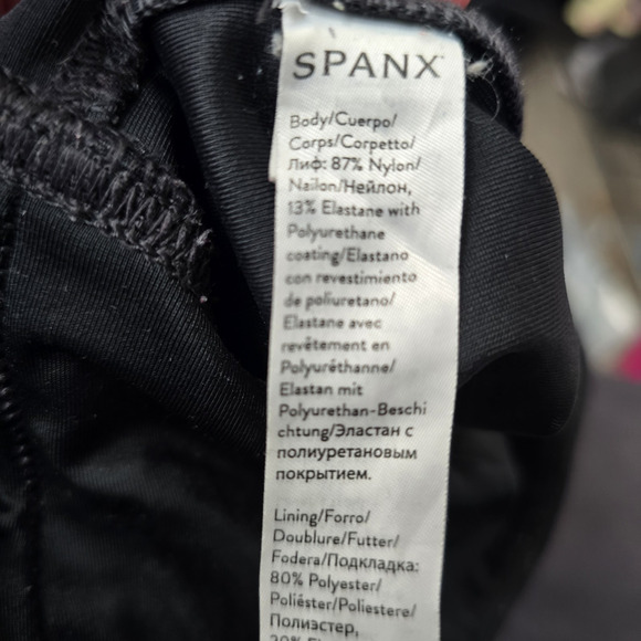 SPANX Leggings Womens Medium Black High Rise Slimming Shaping Tummy Control - Picture 5 of 7